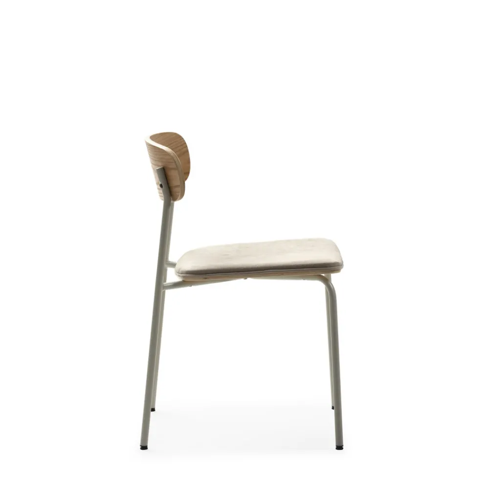 No name ARNO Lot de 2 chaises en tissu et métal
