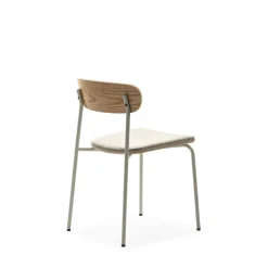 No name ARNO Lot de 2 chaises en tissu et métal