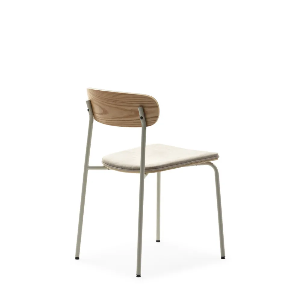 No name ARNO Lot de 2 chaises en tissu et métal