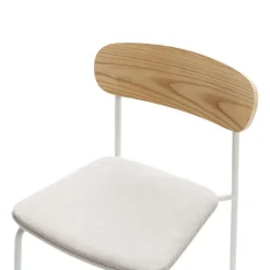 No name ARNO Lot de 2 chaises en tissu et métal