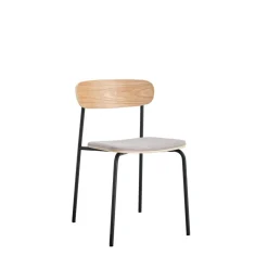 No name ARNO Lot de 2 chaises en tissu et métal