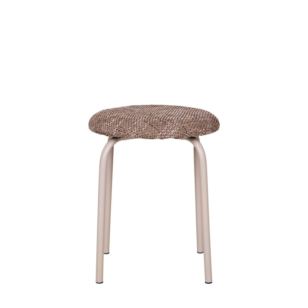 House Nordic ASMARA Tabouret en tissu et métal H43cm