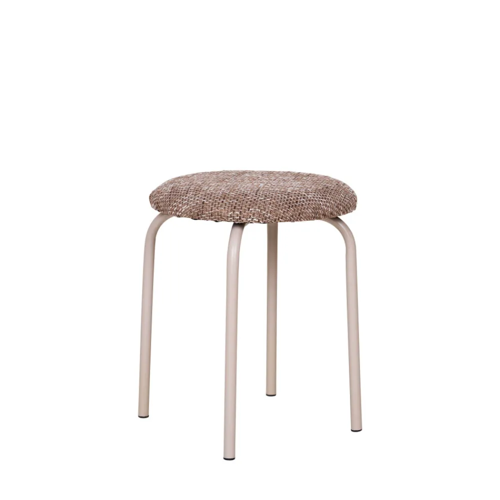 House Nordic ASMARA Tabouret en tissu et métal H43cm