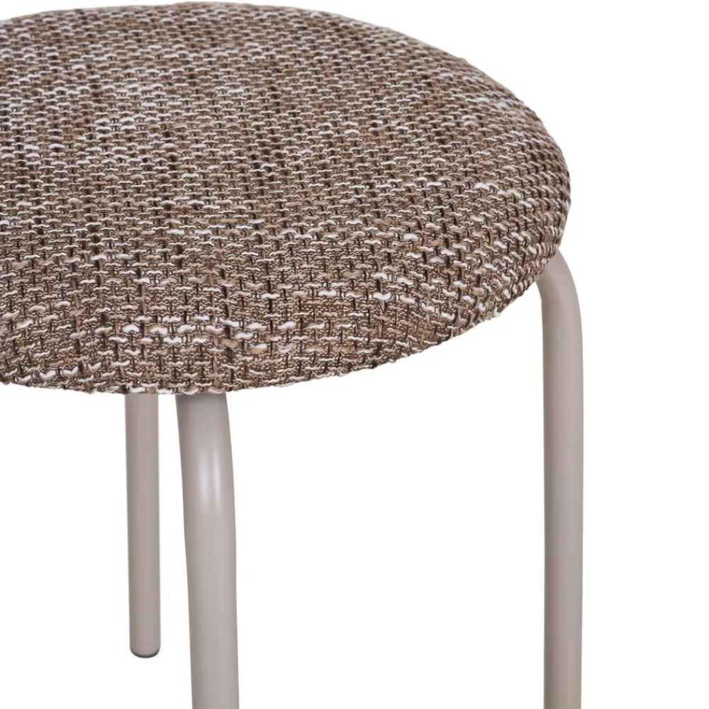 House Nordic ASMARA Tabouret en tissu et métal H43cm