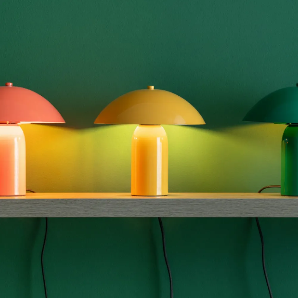 Leitmotiv ASTUTO Lampe à poser champignon en métal