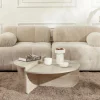 Drawer ASYA Lot de 2 tables basses effet travertin