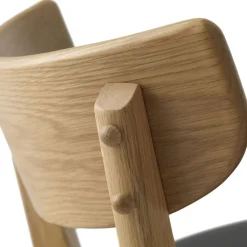 No name AUDE Lot de 2 chaises de bar en bois et simili H67cm