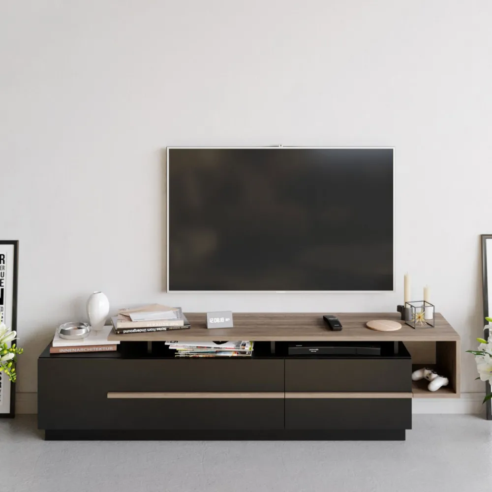 Drawer AXIS Meuble TV 2 portes en bois L180cm