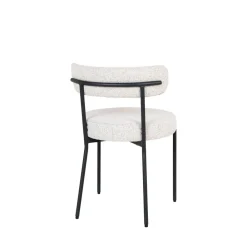 House Nordic BADALONA Lot de 2 chaises en tissu bouclette et métal