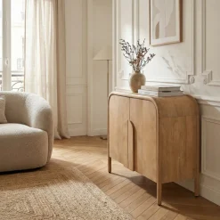Drawer BALI Buffet 2 portes en bois massif L90cm