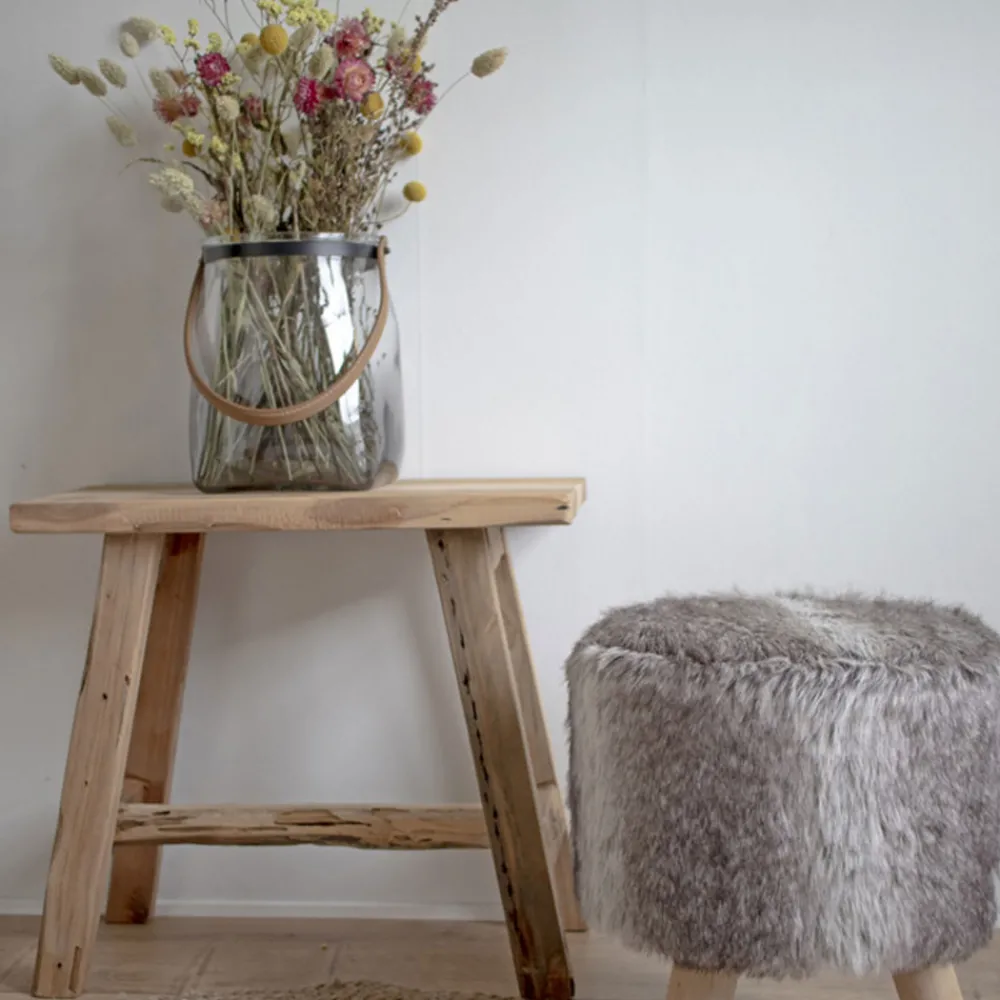 House Nordic BARCELONA Tabouret en teck H45cm