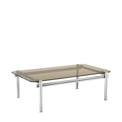 Drawer BARLOW Table basse en verre pieds chrome