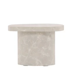 Venture Home BASTAD Table d'appoint organique en effet marbre 50x30cm