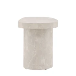 Venture Home BASTAD Table d'appoint organique en effet marbre 50x30cm
