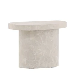 Venture Home BASTAD Table d'appoint organique en effet marbre 50x30cm