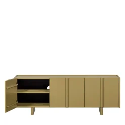 Woood BASU Meuble TV 3 portes en bois L152cm