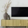 Woood BASU Meuble TV 4 portes en bois L200cm