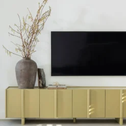 Woood BASU Meuble TV 4 portes en bois L200cm