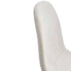 Drawer BELLA Lot de 2 chaises en tissu piètement effet bois