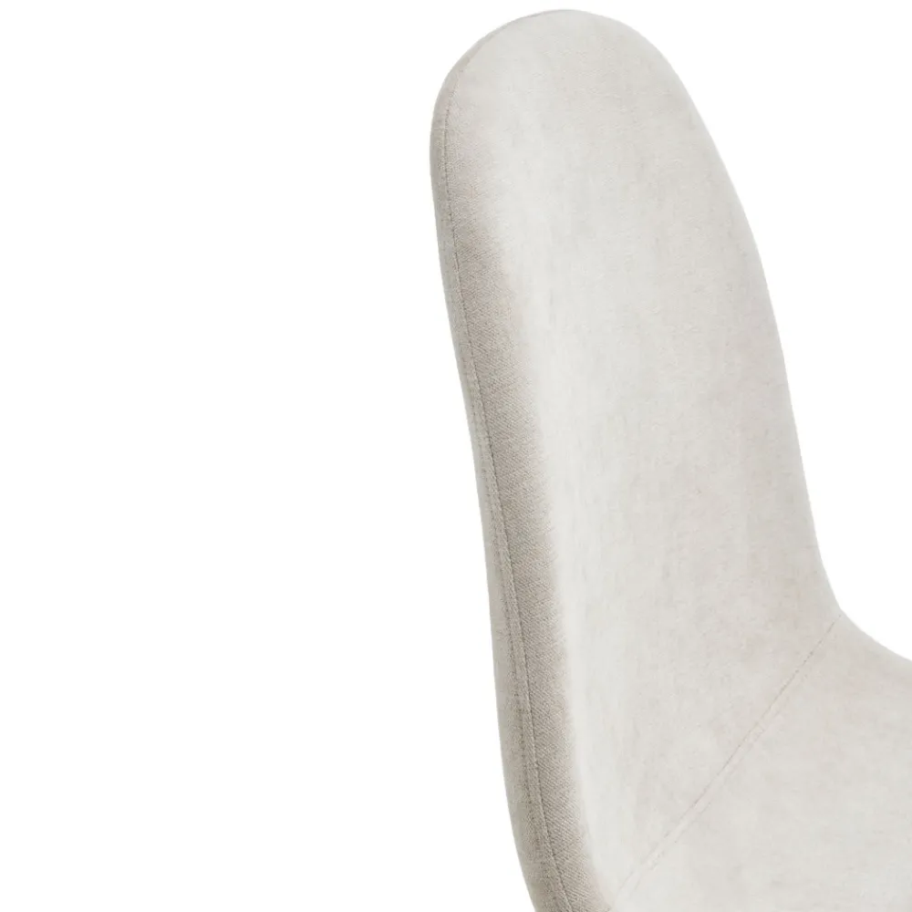 Drawer BELLA Lot de 2 chaises en tissu piètement effet bois