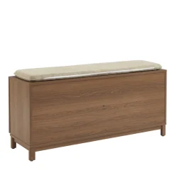 No name BELLY Banc d'entrée avec rangement à chaussures en bois L112cm
