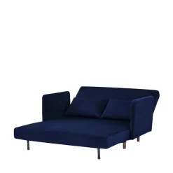 Drawer BELUSHI Canapé convertible 2 places en velours côtelé pieds bois foncé