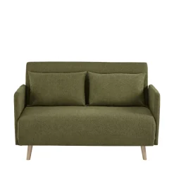 Drawer BELUSHI Canapé convertible 2 places en tissu pieds bois clair