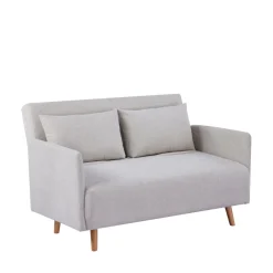 Drawer BELUSHI Canapé convertible 2 places en tissu pieds bois clair