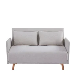 Drawer BELUSHI Canapé convertible 2 places en tissu pieds bois clair