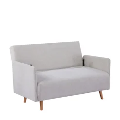 Drawer BELUSHI Canapé convertible 2 places en tissu pieds bois clair