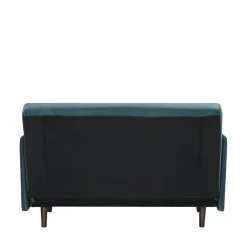 Drawer BELUSHI Canapé convertible 2 places en velours pieds bois foncé
