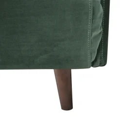 Drawer BELUSHI Canapé convertible 2 places en velours pieds bois foncé