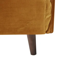 Drawer BELUSHI Canapé convertible 2 places en velours pieds bois foncé