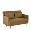Drawer BELUSHI Canapé convertible 2 places en tissu pieds bois foncé
