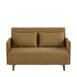 Drawer BELUSHI Canapé convertible 2 places en tissu pieds bois foncé