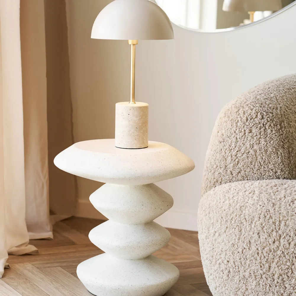 House Nordic BLACKBURN Table d'appoint ronde en fibre d'argile ø36cm