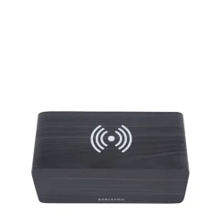 Karlsson BLOCK Réveil en bois avec chargeur téléphone