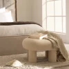 Drawer BLOOMI Tabouret rond XL en tissu bouclette ø60cm