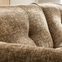 Drawer BOCCA Canapé droit 3 places en tissu à dossier capitonné