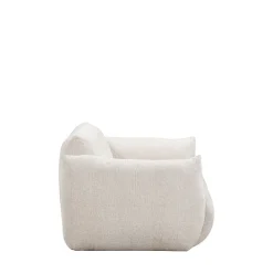 Drawer BOCCA Canapé droit 3 places en tissu à dossier capitonné