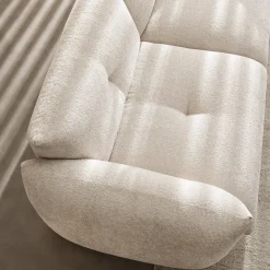 Drawer BOCCA Canapé droit 3 places en tissu à dossier capitonné