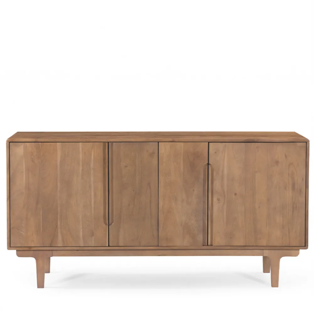 Drawer BOGOR Buffet 4 portes en bois massif L150cm