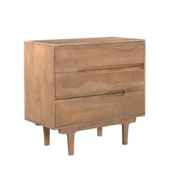 Drawer BOGOR Commode 3 tiroirs en bois massif L80cm