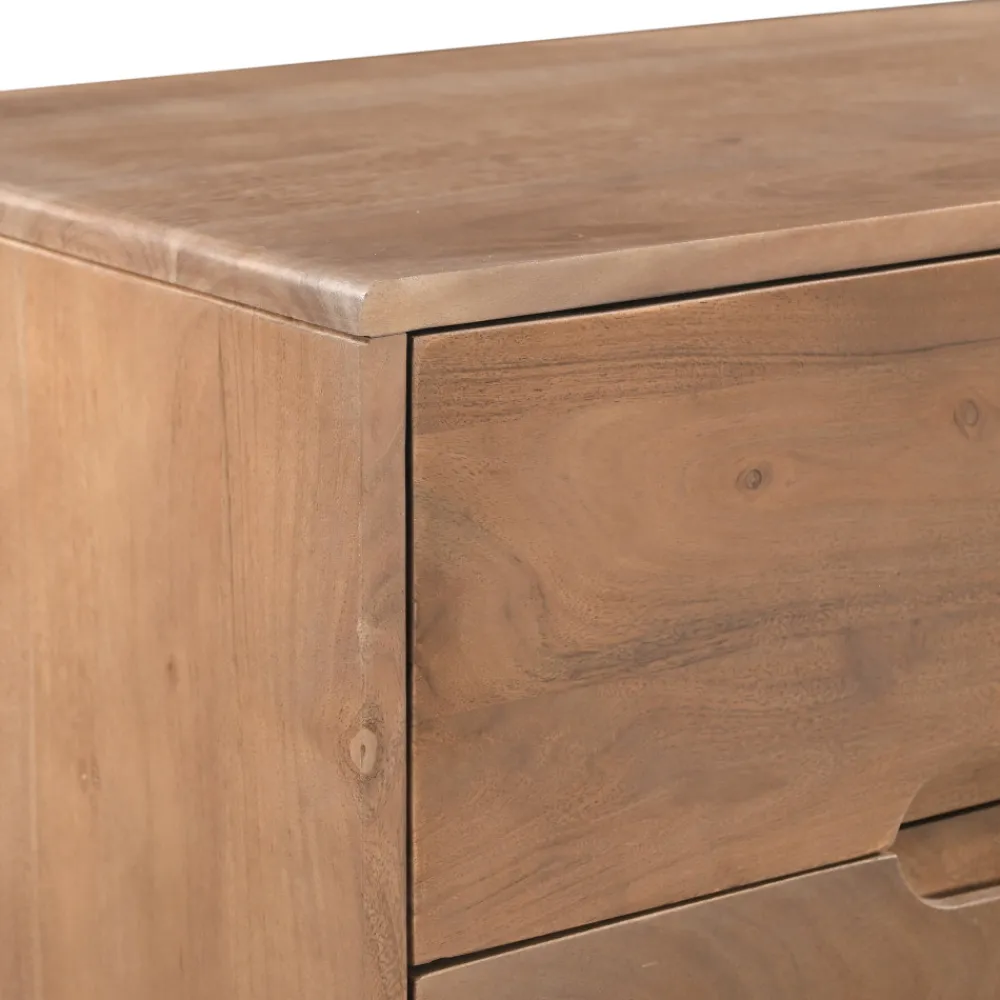 Drawer BOGOR Commode 3 tiroirs en bois massif L80cm