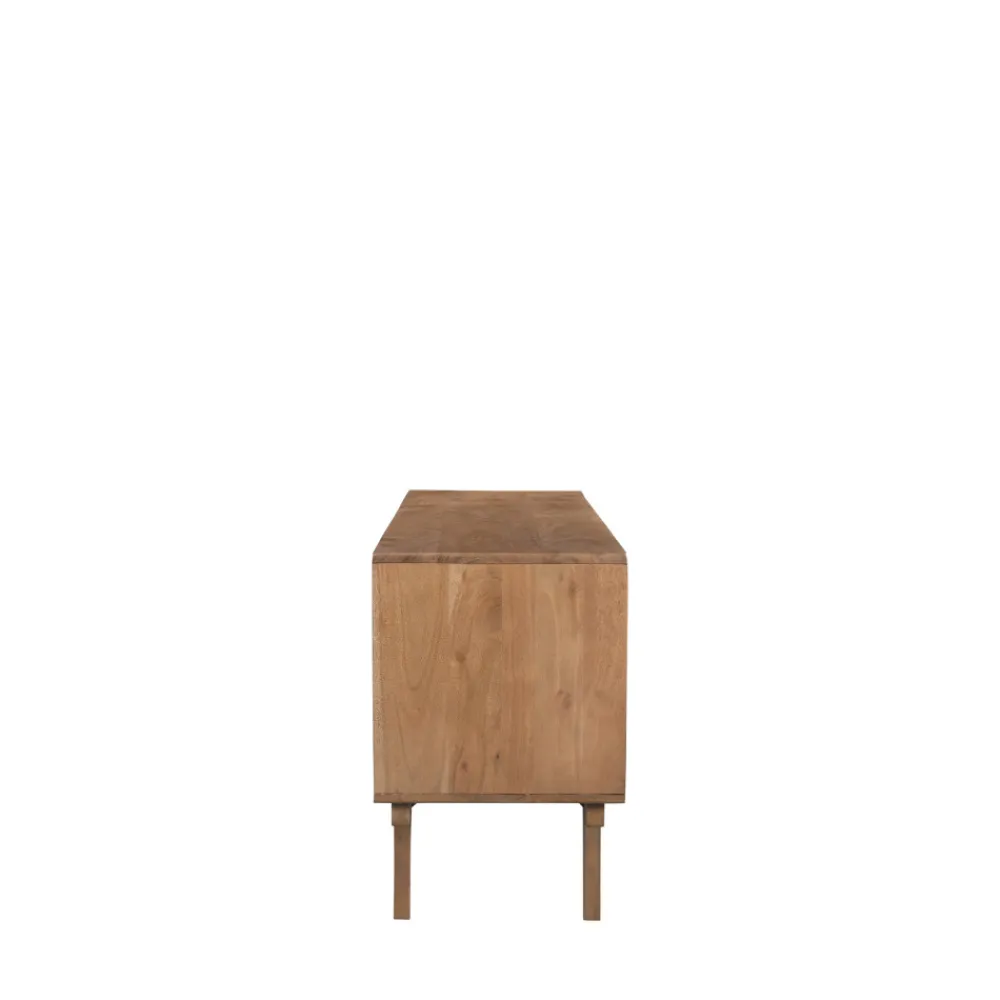 Drawer BOGOR Meuble tv 4 portes en bois massif L150cm
