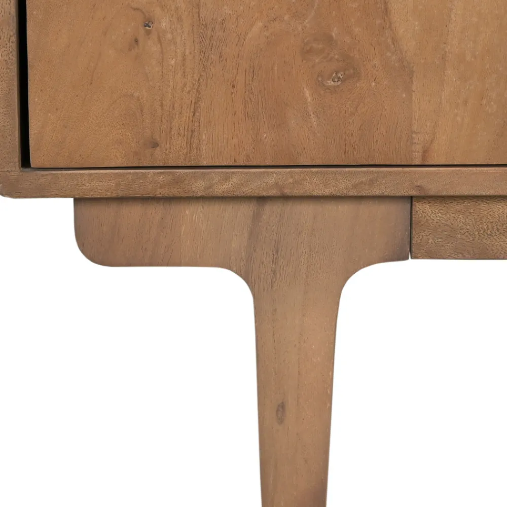 Drawer BOGOR Meuble tv 4 portes en bois massif L150cm