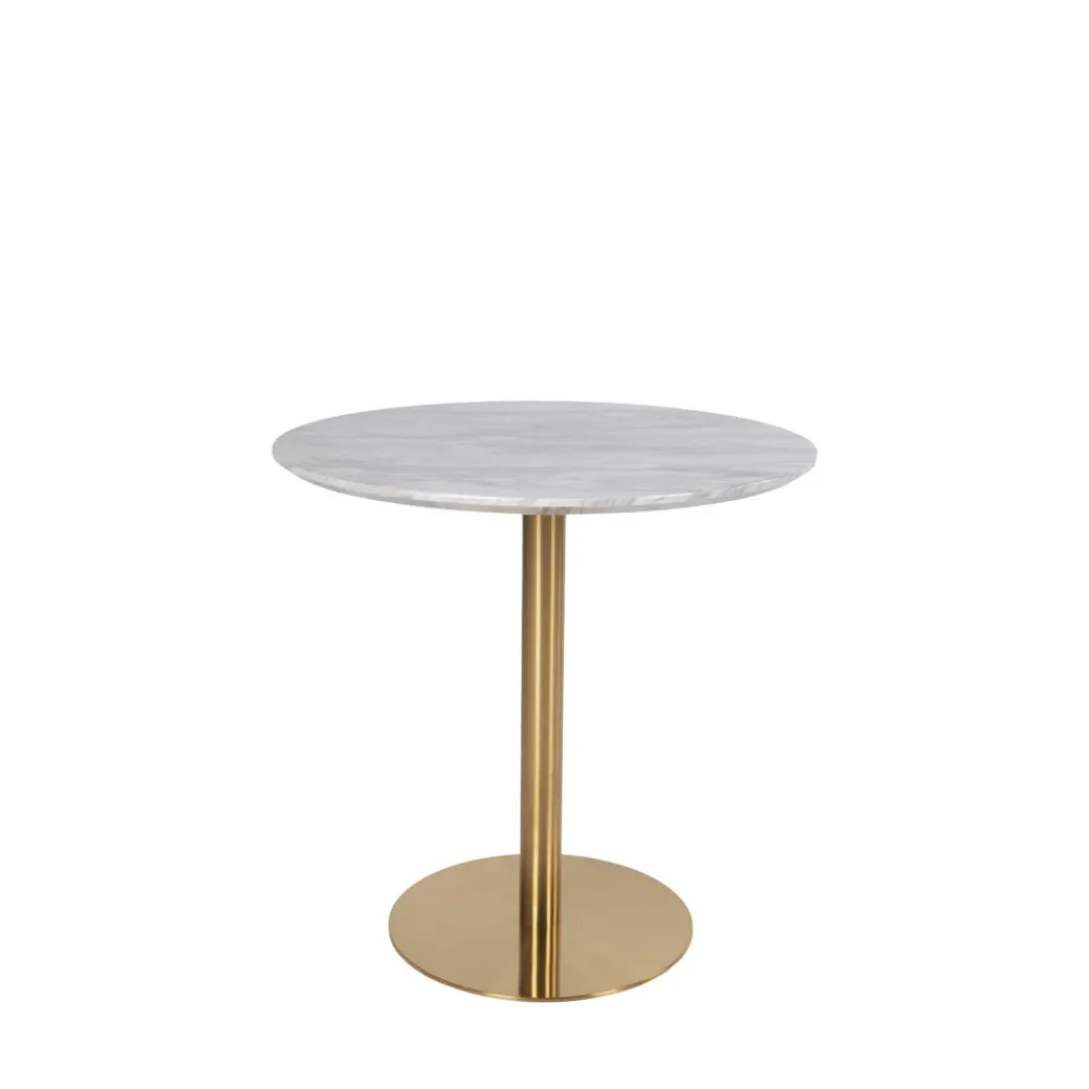 House Nordic BOLZANO Table à manger 2 personnes ronde effet marbre