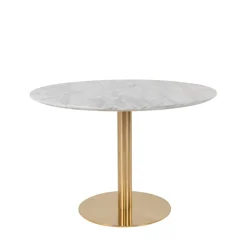 House Nordic BOLZANO Table à manger 4 personnes ronde effet marbre