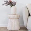 House Nordic BONN Table d'appoint ronde effet travertin ø37cm