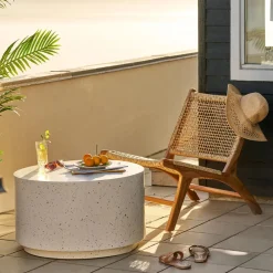 House Nordic BONNIE Table basse ronde en effet terrazzo ø70cm